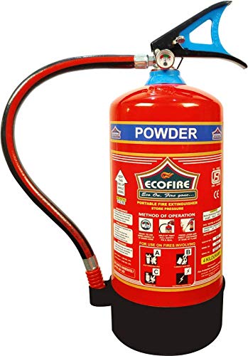 ECO FIRE Premium ABC Dry Powder Type Fire Extinguisher ISI Mark with Wall Mount Hook and How to use Instruction Manual for Home, Kitchen, Office, School and Industrial Use is:15683 Capacity-4 kg 